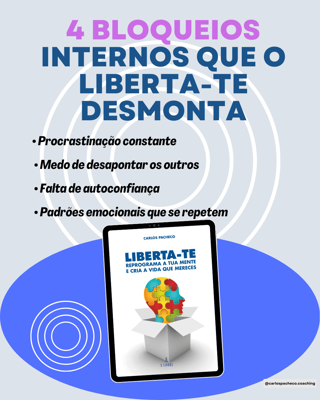 Pessoa a segurar ou a ler o livro Liberta-te